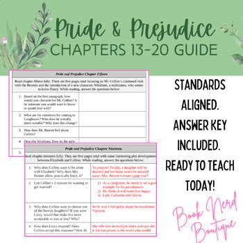 pride and prejudice study guide answers PDF