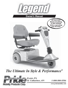 pride legend mobility scooter manual Reader