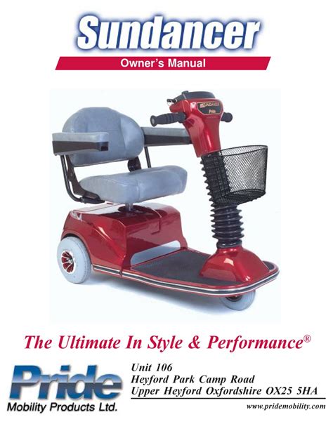 pride sundancer scooter manual Doc