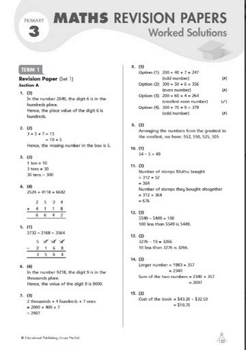 primary 3 maths exam papers Kindle Editon