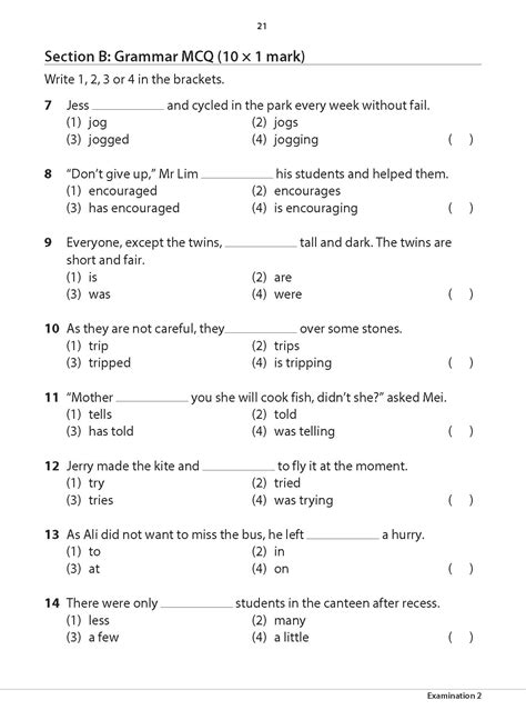 primary 4 english test papers Doc