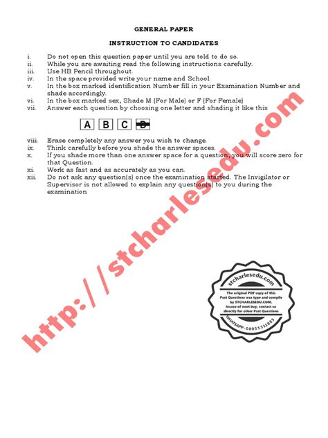 primary general paper questions Epub