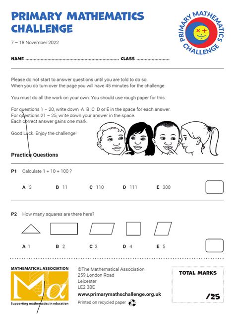 primary maths challenge papers Epub