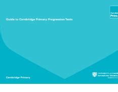 primary progression tests guide PDF