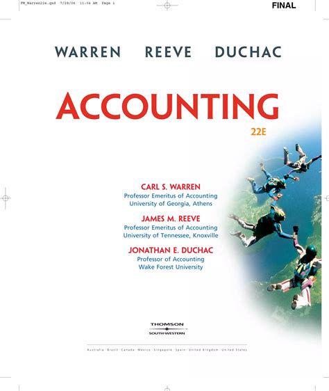 principle of accounting warren Reader