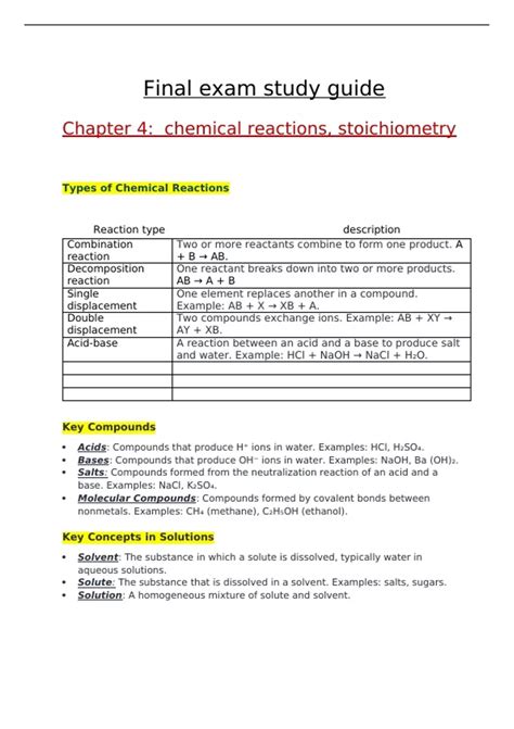 principles of chemistry final study guide PDF