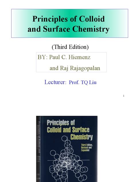 principles of colloid and surface chemistry Reader