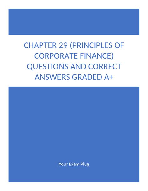 principles of corporate finance practice questions and answers PDF