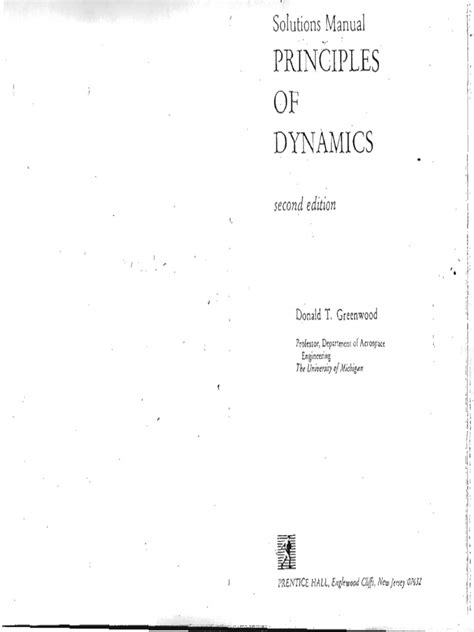 principles of dynamics greenwood solution manual pdf Doc