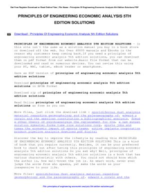 principles of engineering economic analysis 5th edition solutions manual Ebook Doc