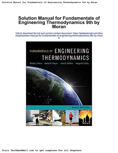 principles of engineering thermodynamics 7th edition solutions pdf moran Reader