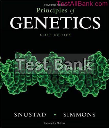 principles of genetics 6th edition solutions manual Reader