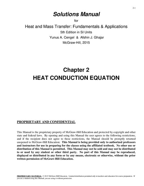 principles of heat and mass transfer 7th edition solutions manual PDF