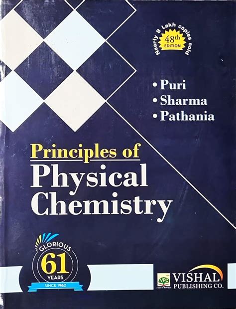 principles of physical chemistry by puri sharma and pathania pdf Epub