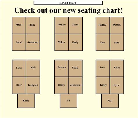 print seating chart
