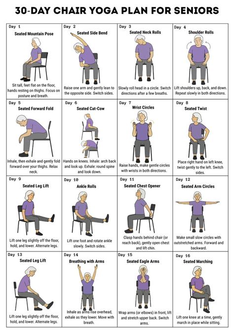 Printable Chair Yoga Plan