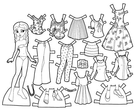 Printable Coloring Paper Dolls