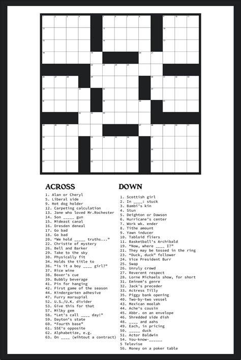 Printable Free Crossword