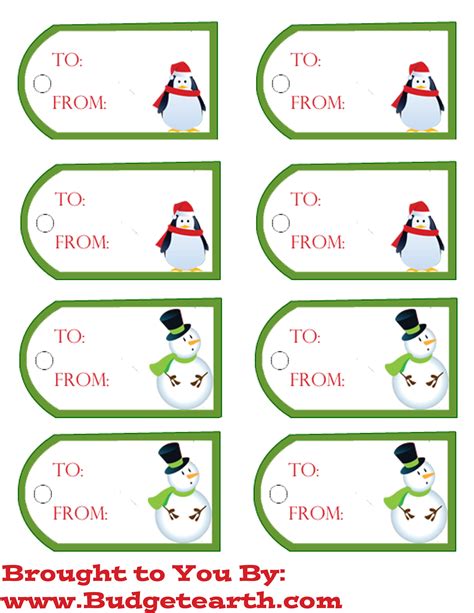 Printable Gift Tags Xmas