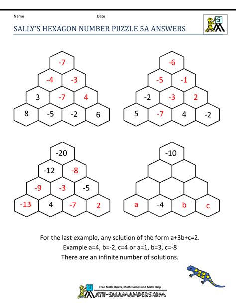 printable math puzzles with answers Reader