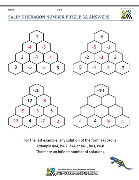 printable math puzzles with answers Reader