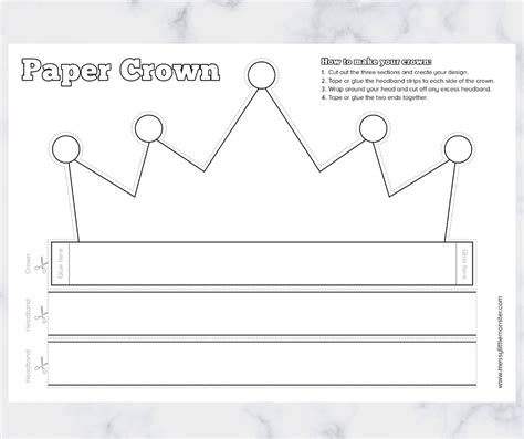 Printable Paper Crown Template