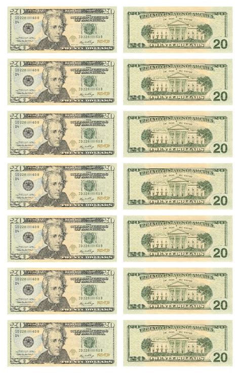 Printable Realistic Money