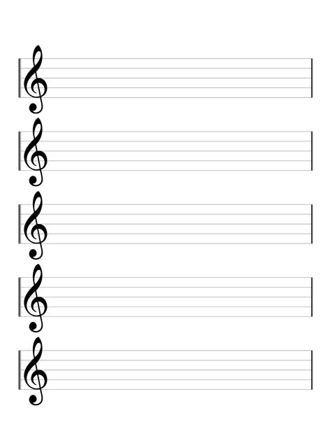 printable staff paper page Reader