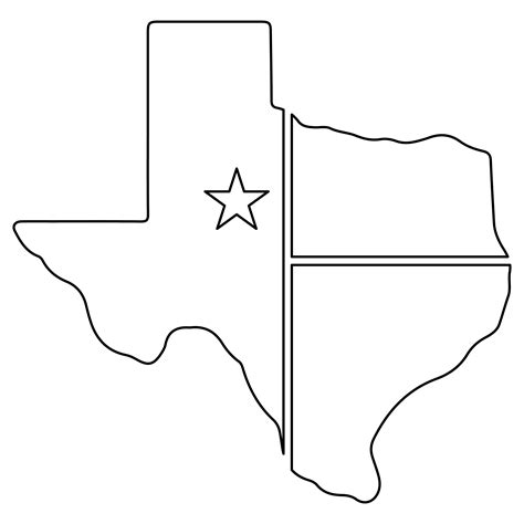 Printable Texas State Outline