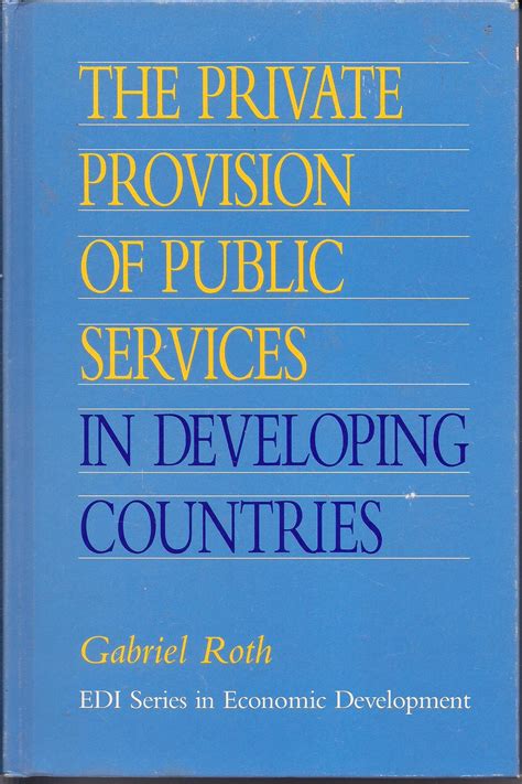private provision of public services in developing countries Reader