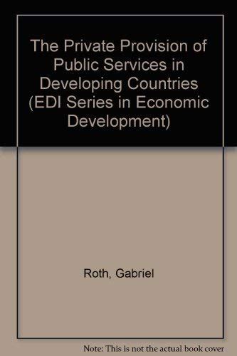 private provision of public services in developing countries Reader