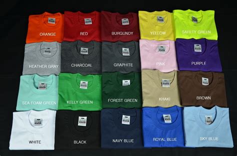 pro club shirt colors