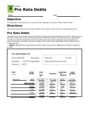 pro rata debts chapter 6 answer key Reader