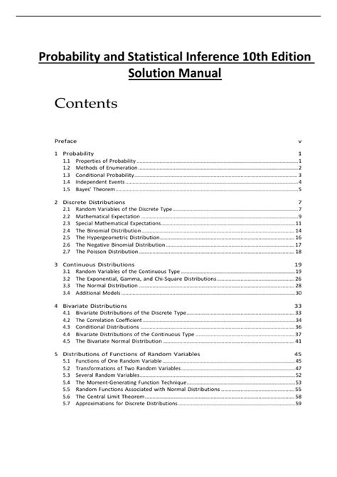probability and statistical inference solution manual Doc