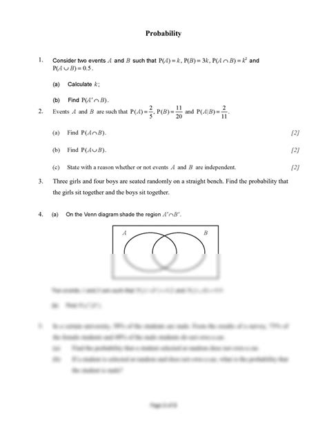 probability ib hl past papers Doc