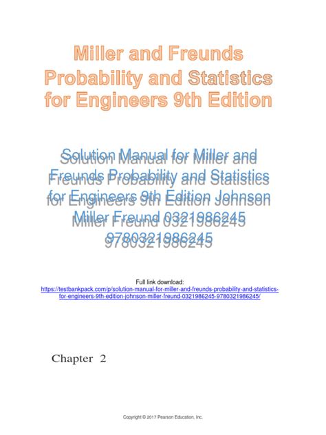 probability statistics miller freund manual pdf Kindle Editon