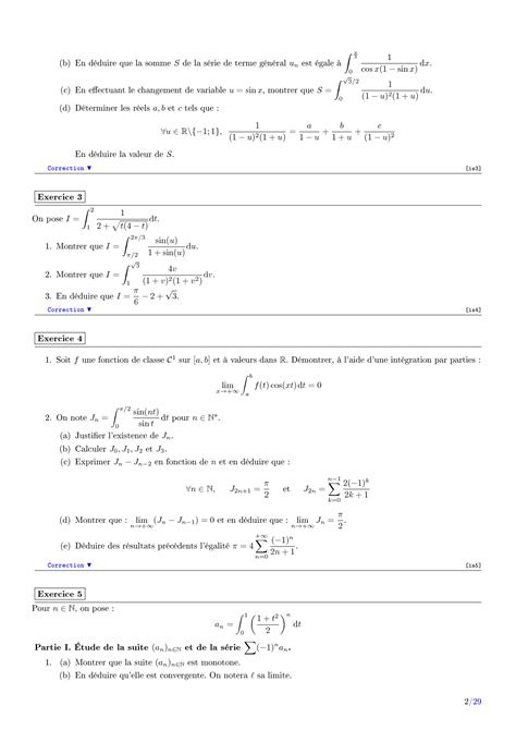 probl mes corrig s math matiques concours 2014 2015 PDF
