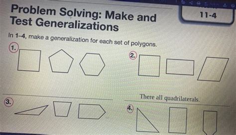 problem solving make and test generalizations answers Reader