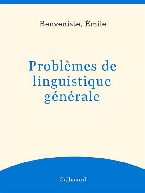 problemes de linguistique generale 1 Kindle Editon