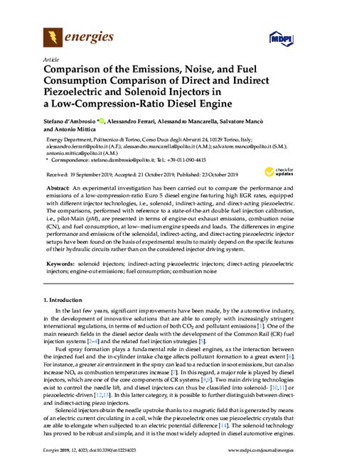 problems with modern diesel fuel injectors on low emissions pdf Doc