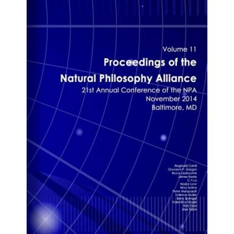 proceedings natural philosophy alliance conference PDF