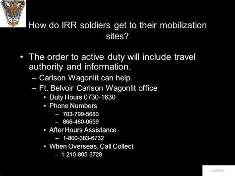 process for going active duty from irr