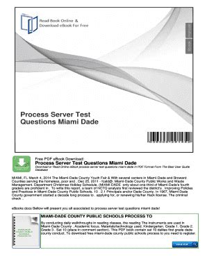 process server test questions miami dade Ebook Reader