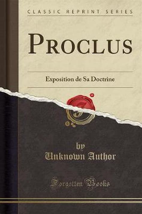 proclus exposition doctrine classic reprint PDF