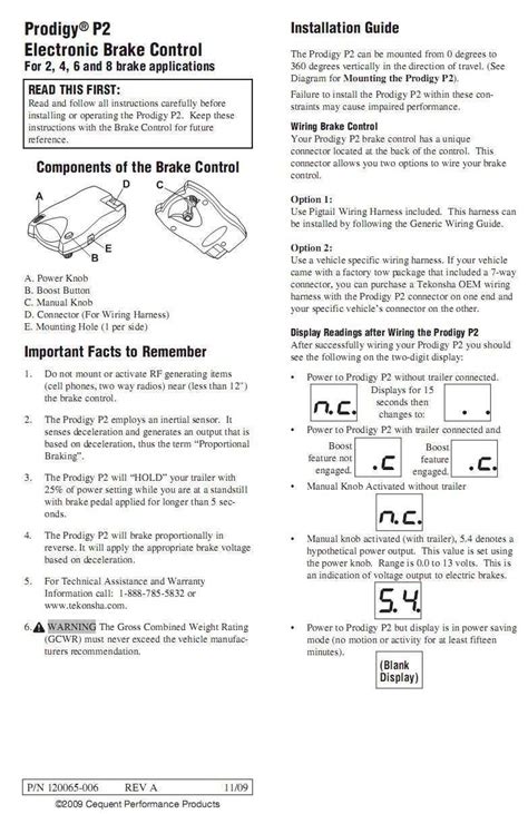 prodigy brake controller instruction manual Doc