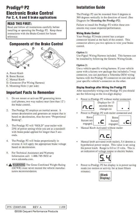 prodigy p2 brake controller instruction manual Reader