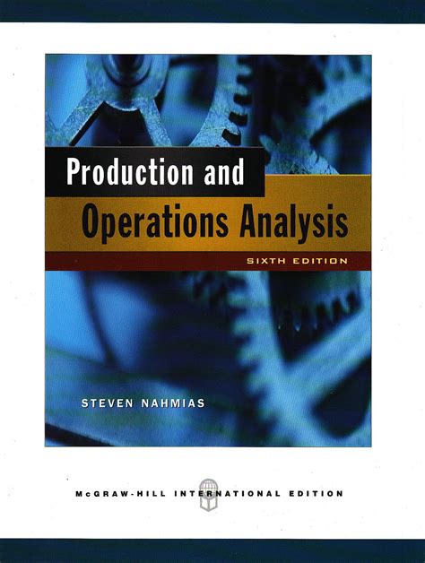 production and operations analysis nahmias solutions Doc