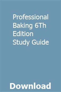 professional baking 6th edition study guide answers Epub