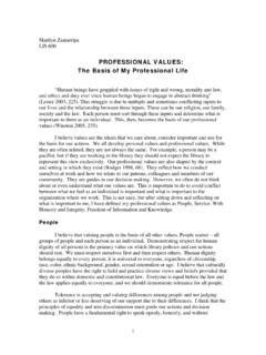 professional values the basis of my professional life pdf PDF