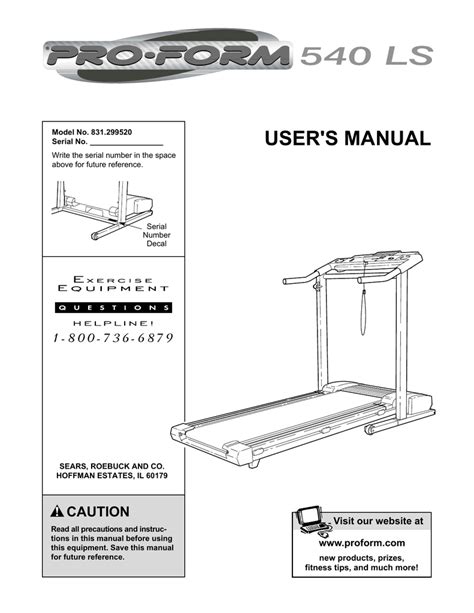 proform 540s user manual Epub